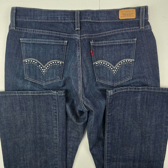 Levi's 515 boot cut jeans blue denim 10 womens dark wash 4634 - Picture 4 of 12